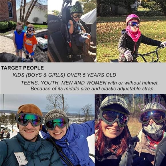 Motorcycle Goggles Pack of 5 -Dirt Bike ATV Motocross Riding Offroad Goggles - Picture 6 of 7